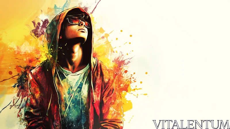 Color-splashed daydreamer soaking in sunlit rhythms.