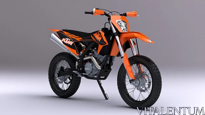 High-detail KTM-style supermoto motorcycle CAD visualization.