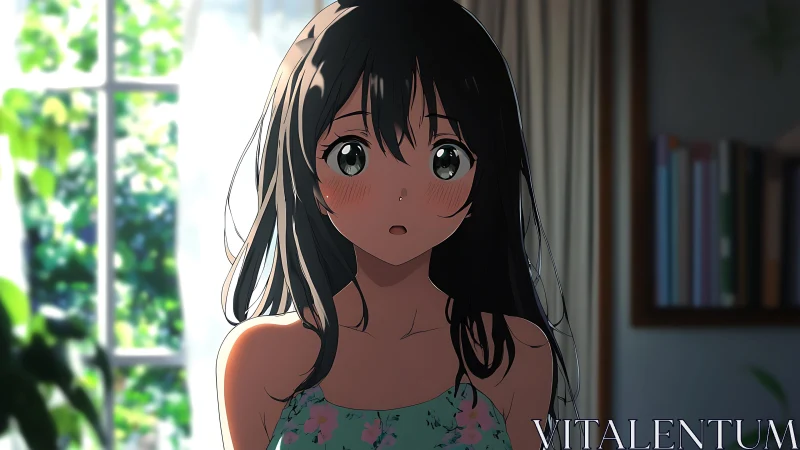 Sunlit blush and wide eyed wonder in a quiet doorway.