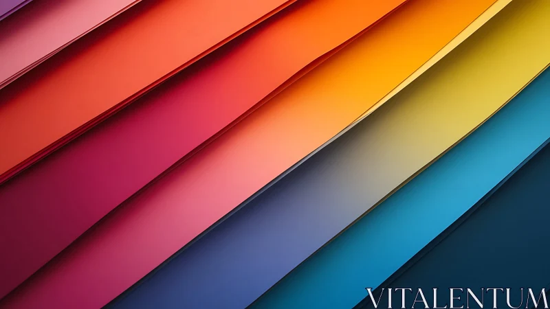 Diagonal layered color bands form overlapping gradient planes