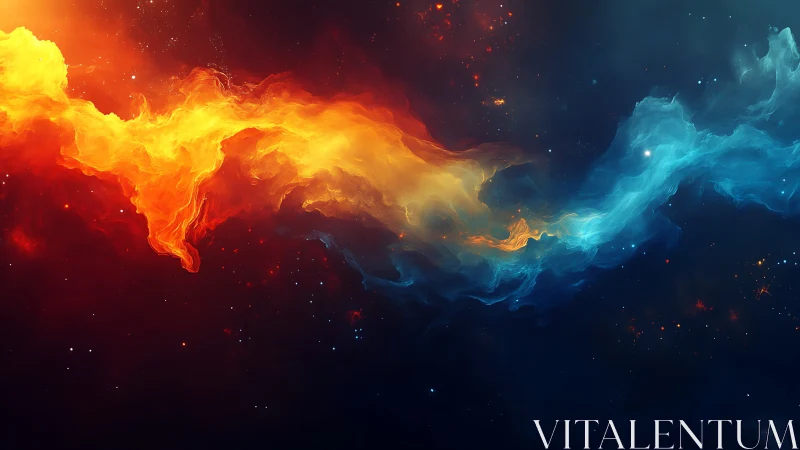 Fire and Ice: A Cosmic Dance of Light.