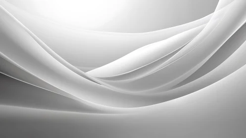 Minimalist flowing white abstract waves with modern style.