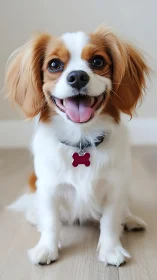 Joyful spaniel portrait with crisp focus and soft light.