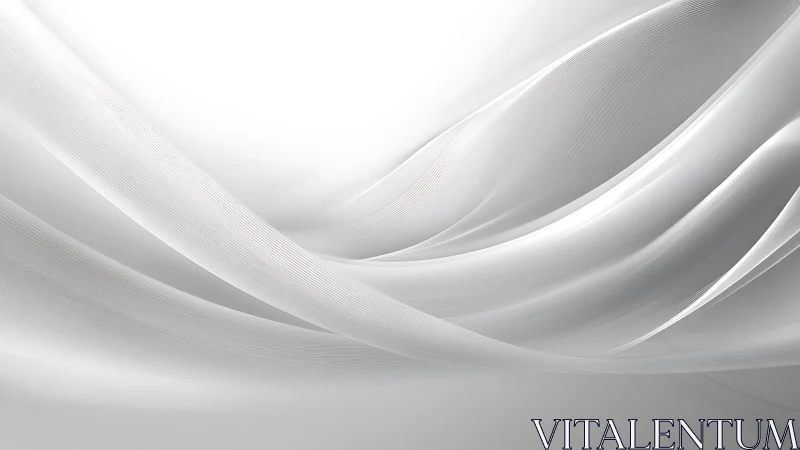 Elegant flowing white abstract waves on minimalist background.