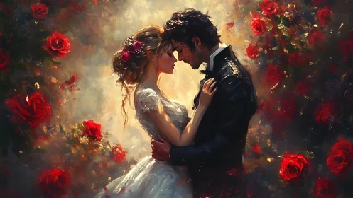 Two Hearts Dancing Through Rose-Scented Flames
