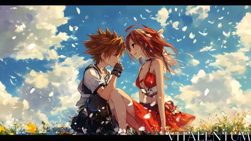 Ethereal Romance Beneath Luminous Skies.