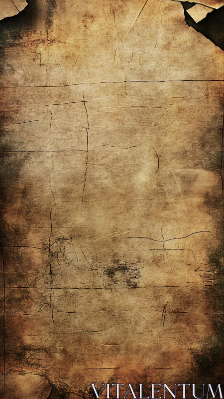Weathered parchment backdrop with grunge stained texture.