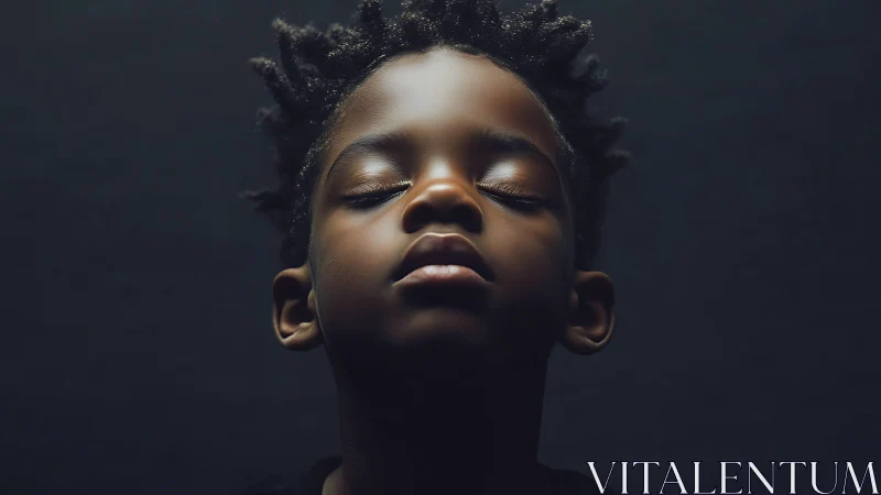 Serene Youth in Contemplative Light.