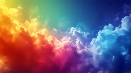 Spectral gradient clouds with luminous chromatic diffusion.