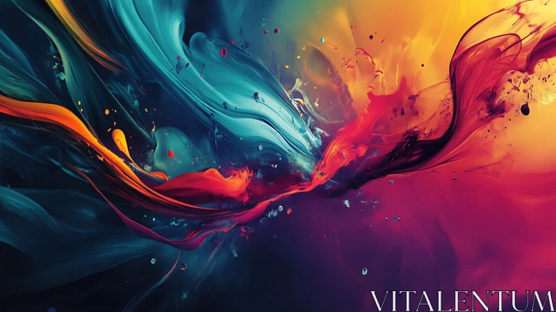 Color tides colliding in a vibrant cosmic swirl.