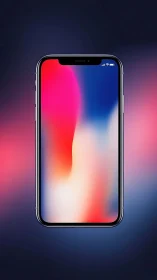 Modern Smartphone with Vibrant Color Gradient.