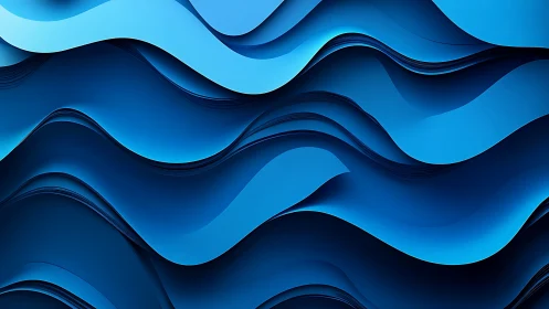 Layered cyan wavefront surfaces with volumetric shading precision.