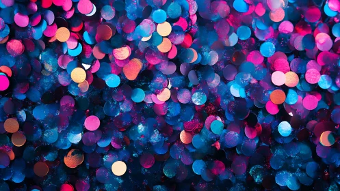 Neon confetti cosmos swirling in electric midnight bloom.