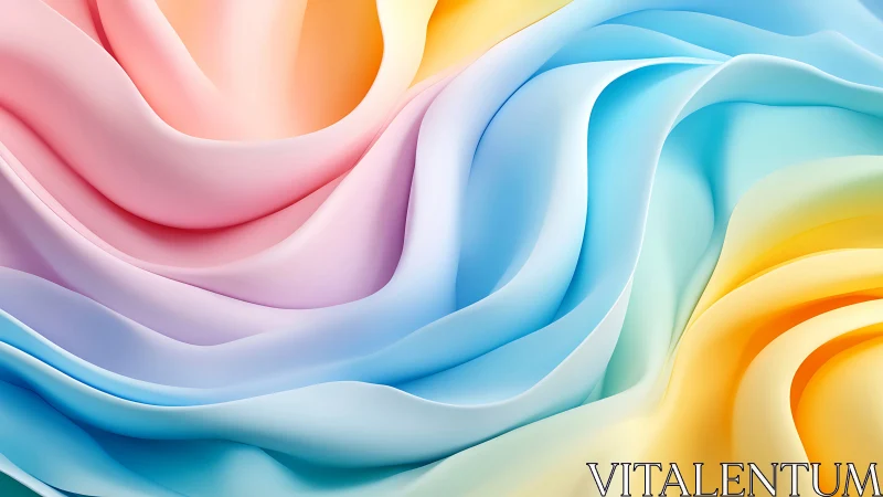 Layered pastel gradients form soft abstract flowing drapery