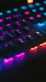 Low-key macro of RGB backlit mechanical keyboard switches