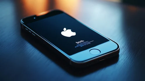 iPhone Splash Screen Boot Sequence Display Illuminated.