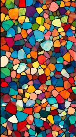 Vibrant mosaic stones create a dynamic, uplifting abstract field