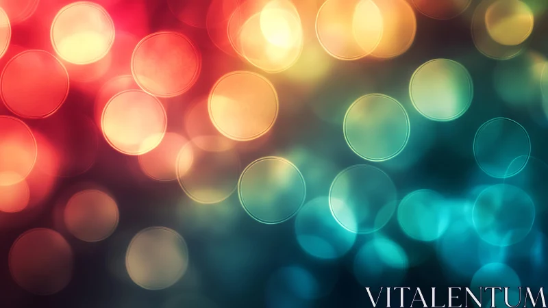 Vibrant abstract bokeh lights in red, yellow, and blue tones.