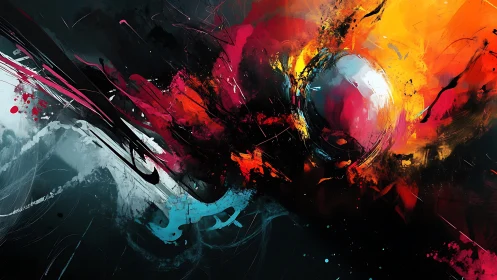 Chromodynamic impact field with turbulent spectral vortex.