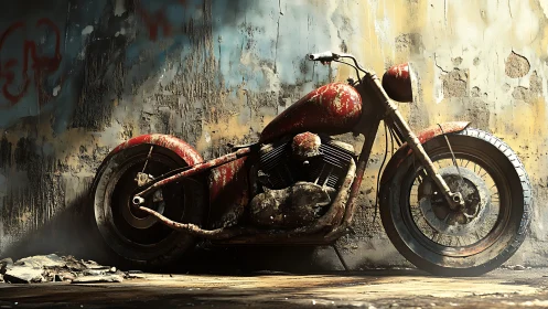 Rust crowned road ghost leaning in a sunburned alleyway.