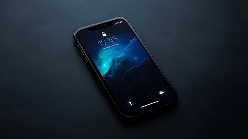 Midnight Device Glowing with Electric Luminescence.