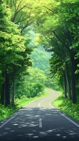 Verdant Tunnel: Where Asphalt Surrenders to Emerald.