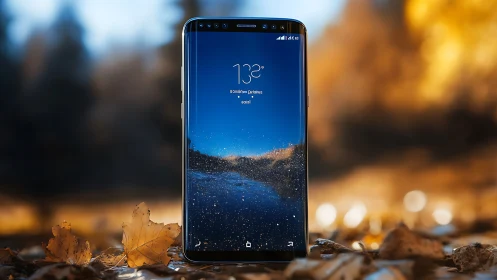 Glowing Portal Nestled Within Autumn's Golden Embrace