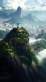 Christ the Redeemer crowns Rio’s mountainous skyline panorama