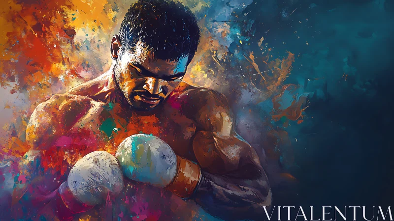 Bold Boxer in Motion: Vibrant Spirit of the Ring.