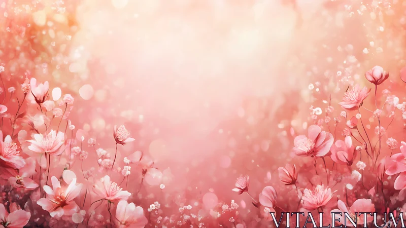 Dreamy Pink Cosmos in Bloom.