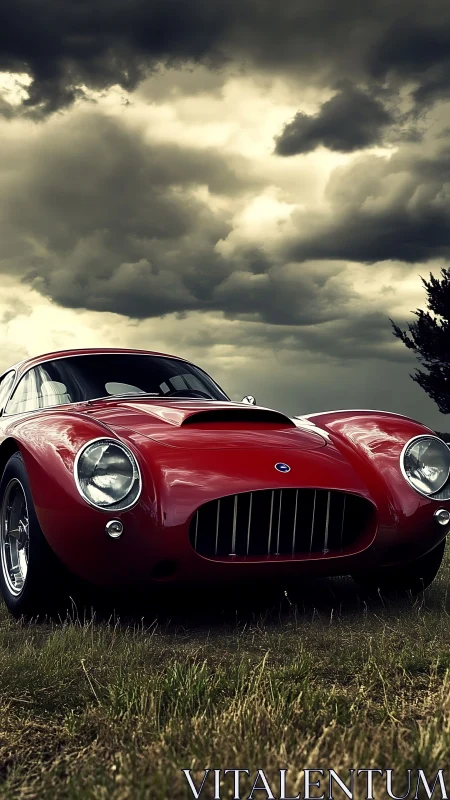 Storm-chasing scarlet classic prowls the brooding horizon.