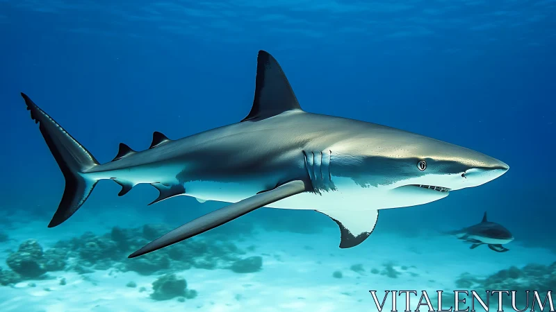Oceanic shark rendered in high-resolution photorealistic 3D