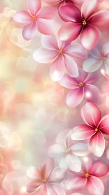 Soft-focus botanical rendering displaying gradient-mapped petals with luminous diffusion and volumet