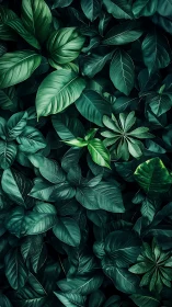 Lush emerald foliage forms a tranquil, immersive jungle wall