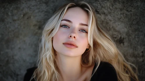 Soft daylight lingers across a blue eyed, windswept gaze