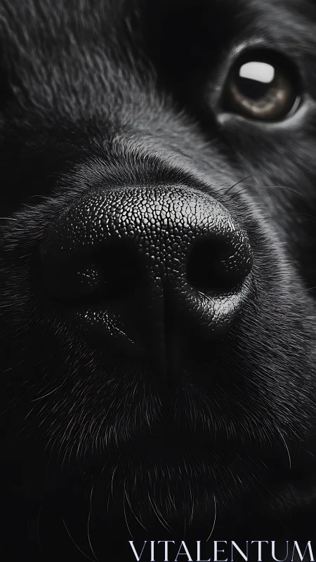 Dog nose extreme macro reveals rich texture and detail.