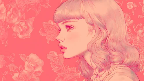 Soft pink portrait celebrates quiet strength and gentle wonder