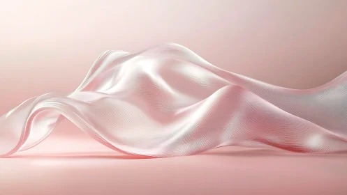 Silken blush waves drift across a whispering pastel horizon.