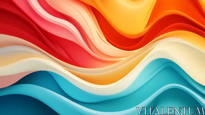 Layered multicolor abstract waves in smooth gradients.