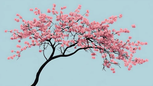 Skyward cherry bough drifting in a pastel daydream hush.
