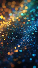Defocused multicolor bokeh over dark textured surface.