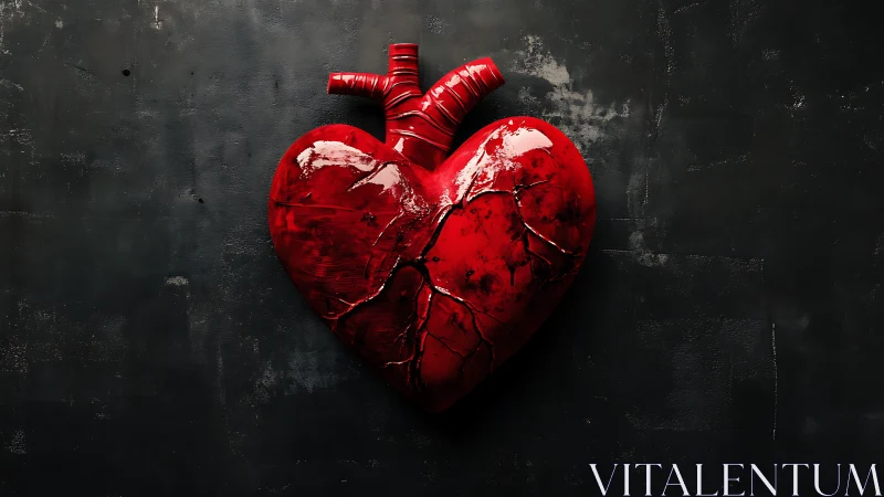 A Powerful Red Heart Symbolizes Strength and Resilience