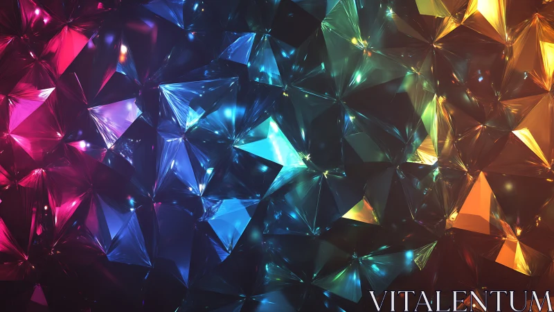 Prismatic shards whisper starlight across a neon night