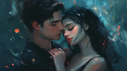 Embers Ignite: Two Souls Converge in Twilight's Embrace.