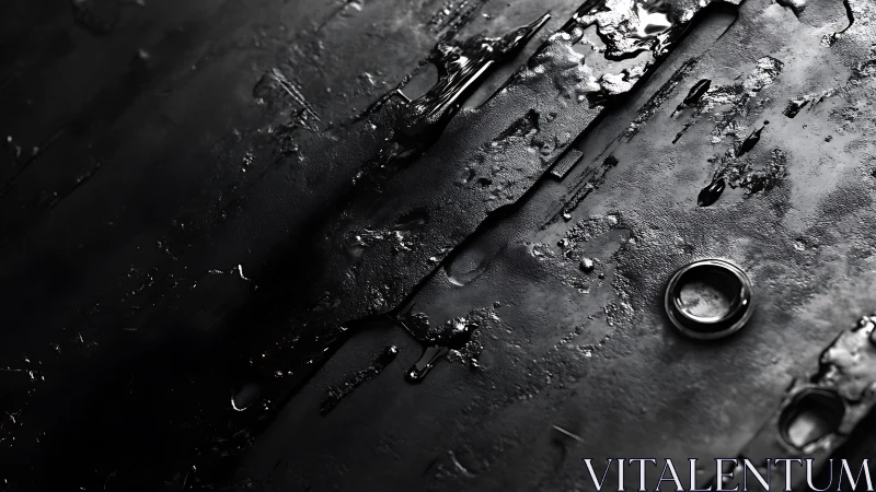 Abstract black textured surface with glossy accents in modern art.