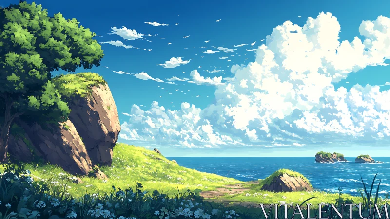 Cliff-Crowned Solitude: Where Stone Embraces Sky.