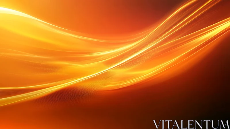 Golden Wave Abstract Motion: Luminous Digital Gradient Composition.