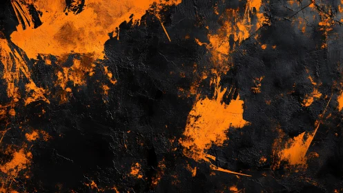 Molten Ember Splashes Across Charred Midnight Canvas.