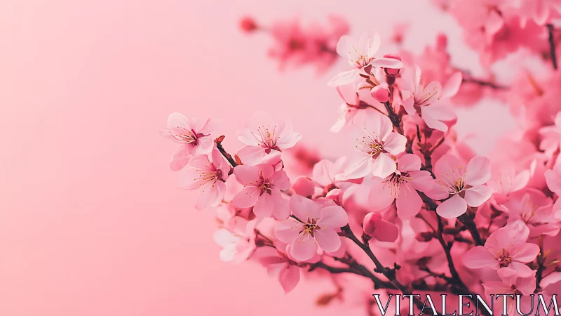 Soft Pink Blossoms Dance Across a Dreamy Spring Canvas