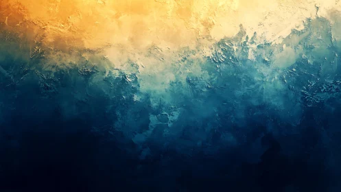 Textured abstract gradient from warm gold to deep blue.
